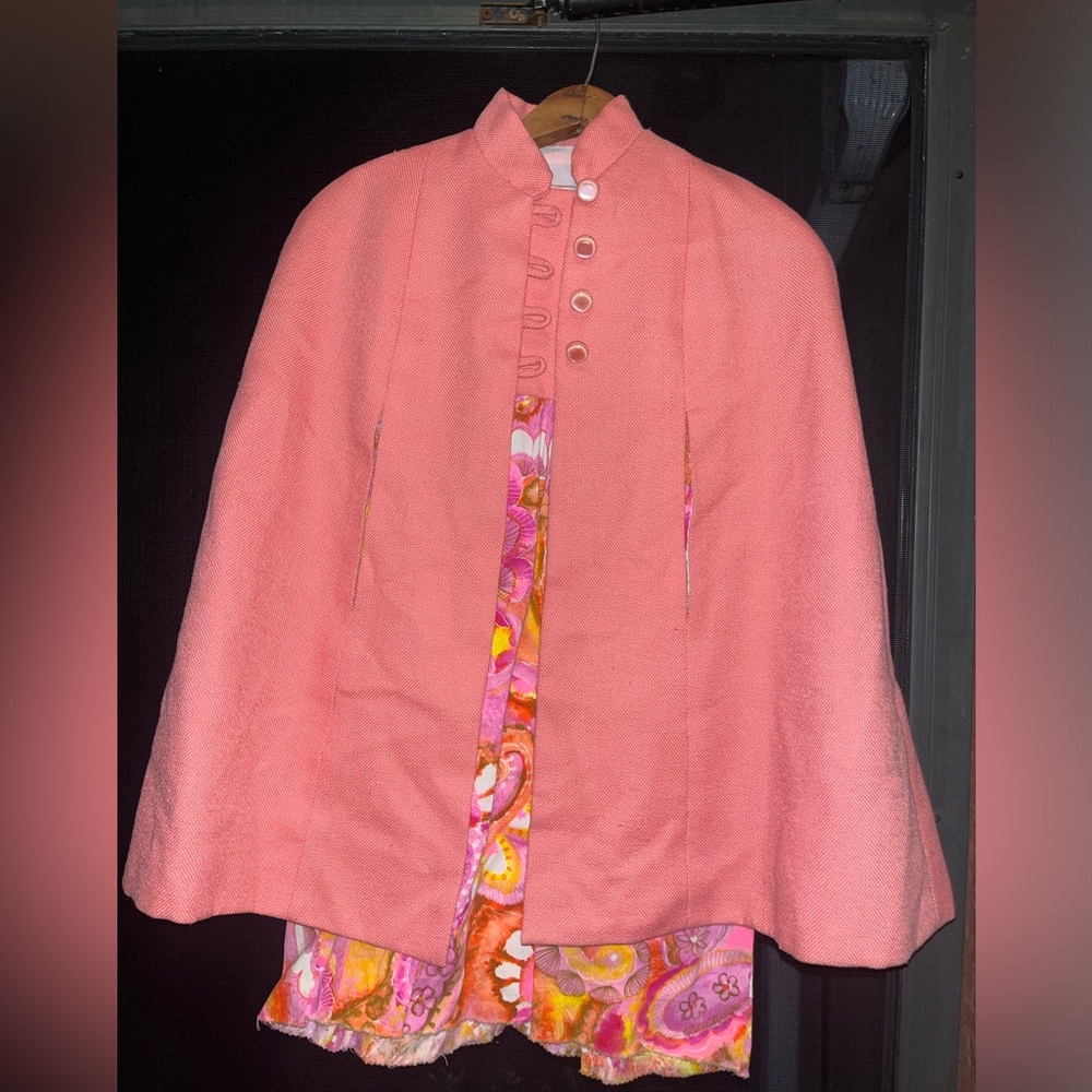 Vintage Bespoke Slit Cape and Dress